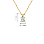 Load image into Gallery viewer, 0.25 Ctw To 1 Ctw Asscher Lab Diamond Solitaire Pendant For Women 14K Gold
