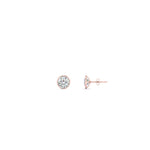 Load image into Gallery viewer, 0.25 To 5 Carat Lab Diamond Round Stud Bezel Set Earring For Women 14K Gold
