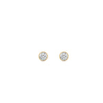 Load image into Gallery viewer, 0.25 To 5 Carat Lab Diamond Round Stud Bezel Set Earring For Women 14K Gold
