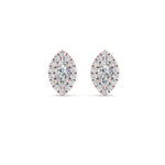 Load image into Gallery viewer, Halo Marquise Lab Diamond Stud Women Earring In 14K Rose Gold | Cuts &amp; Carat
