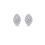 Load image into Gallery viewer, Halo Marquise Lab Diamond Stud Women Earring In 14K White Gold | Cuts &amp; Carat
