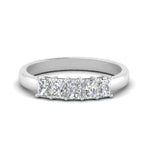 Load image into Gallery viewer, 0.50 To 5 Ct Radiant Cut Five Stone Wedding Band 14k Gold
