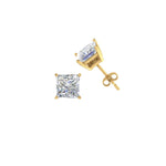 Load image into Gallery viewer, 0.50 To 5 Carat Princess Cut Lab Created Diamond Stud Earring For Women 14K Gold
