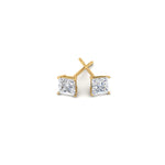 Load image into Gallery viewer, 0.50 To 5 Carat Princess Cut Lab Created Diamond Stud Earring For Women 14K Gold
