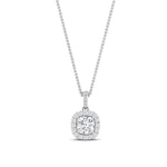 Load image into Gallery viewer, 0.70 Ctw Round Cut Lab Diamond Halo Pendant For Women 14K Gold
