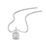 Load image into Gallery viewer, 0.70 Ctw Round Cut Lab Diamond Halo Pendant For Women 14K Gold
