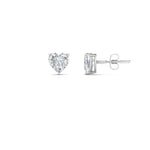 Load image into Gallery viewer, 1/2-4 Carat Heart Shaped Lab Created Diamond Stud Earring 14K Gold
