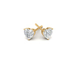 Load image into Gallery viewer, 1/2-4 Carat Heart Shaped Lab Created Diamond Stud Earring 14K Gold
