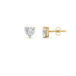 Load image into Gallery viewer, 1/2-4 Carat Heart Shaped Lab Created Diamond Stud Earring 14K Gold
