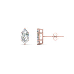 Load image into Gallery viewer, 0.50 To 5 Carat Marquise Cut Lab Created Diamond Stud Earring 14K Gold
