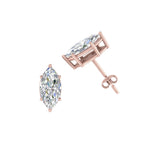 Load image into Gallery viewer, 0.50 To 5 Carat Marquise Cut Lab Created Diamond Stud Earring 14K Gold
