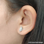 Load image into Gallery viewer, 0.50 To 5 Carat Marquise Lab Created Diamond Stud Earring 14K Gold
