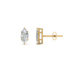 Load image into Gallery viewer, 0.50 To 5 Carat Marquise Cut Lab Created Diamond Stud Earring 14K Gold
