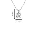 Load image into Gallery viewer, 0.25 Ctw To 1 Ctw Asscher Lab Diamond Solitaire Pendant For Women 14K Gold
