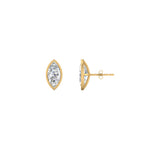 Load image into Gallery viewer, 0.50 To 5 Carat Lab Diamond Marquise Stud Bezel Set Earring For Women 14K Gold
