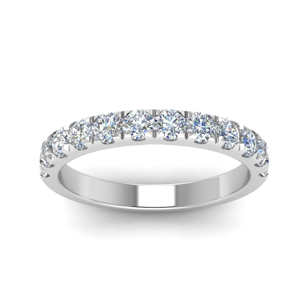 Half Eternity Scalloped Lab Diamond Ring 14K Gold