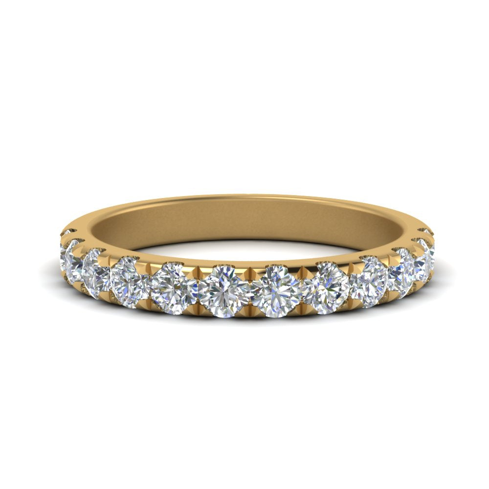 Half Eternity Scalloped Lab Diamond Ring 14K Gold