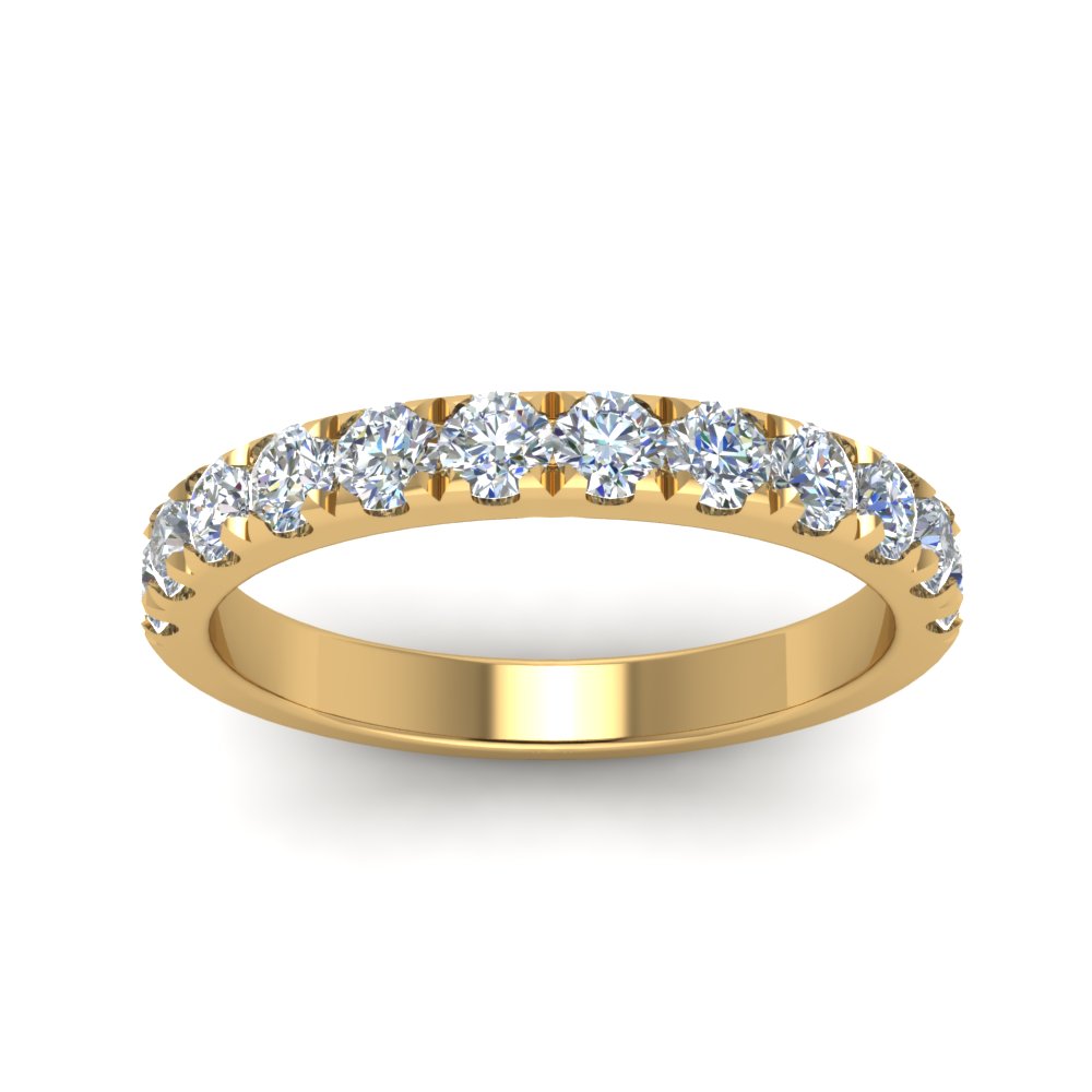 Half Eternity Scalloped Lab Diamond Ring 14K Gold