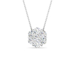 Load image into Gallery viewer, 1 Carat 7 Stone Flower Lab Diamond Two Tone Women Pendant 14K Gold
