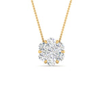 Load image into Gallery viewer, 1 Carat 7 Stone Flower Lab Diamond Two Tone Women Pendant 14K Gold
