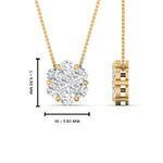 Load image into Gallery viewer, 1 Carat 7 Stone Flower Lab Diamond Two Tone Women Pendant 14K Gold
