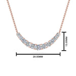 Load image into Gallery viewer, 1 Ctw Lab Diamond Graduated Smile Necklace For Women 14K Gold
