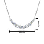 Load image into Gallery viewer, 1 Ctw Lab Diamond Graduated Smile Necklace For Women 14K Gold
