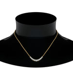 Load image into Gallery viewer, 1 Ctw Lab Diamond Graduated Smile Necklace For Women 14K Gold
