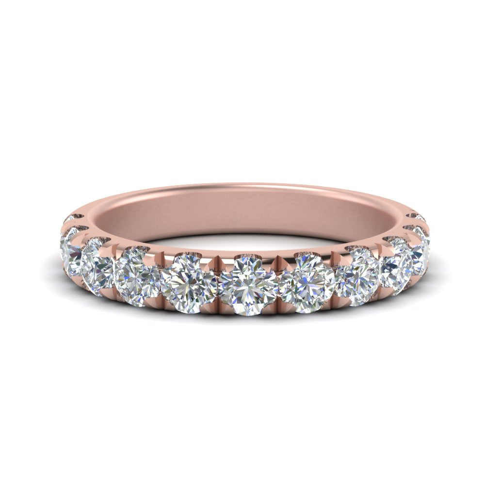 Half Eternity Scalloped Lab Diamond Ring 14K Gold