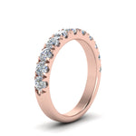 Load image into Gallery viewer, Half Eternity Scalloped Lab Diamond Ring 14K Gold
