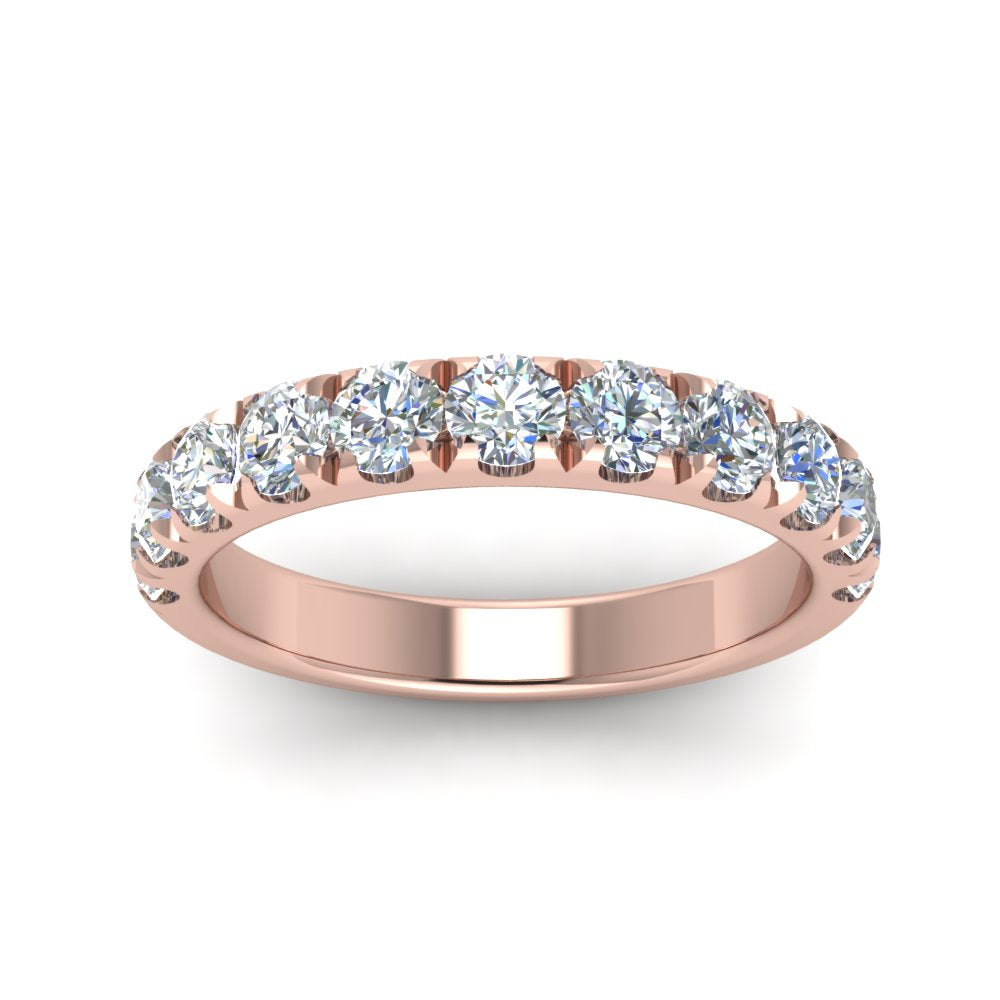 Half Eternity Scalloped Lab Diamond Ring 14K Gold