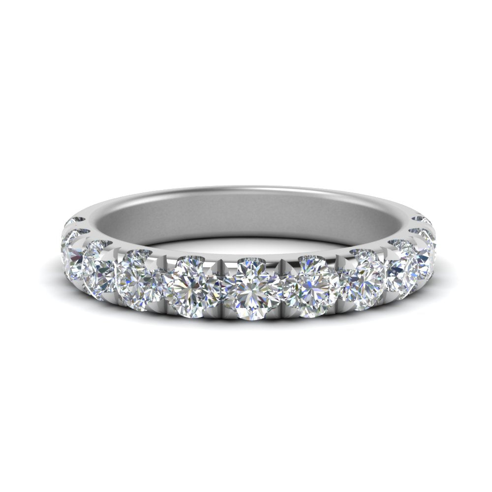 Half Eternity Scalloped Lab Diamond Ring 14K Gold