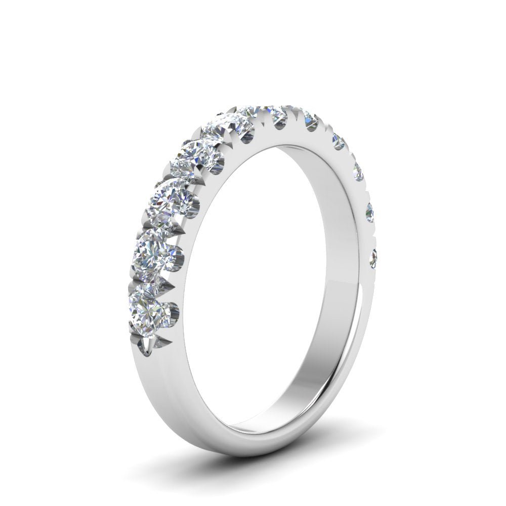 Half Eternity Scalloped Lab Diamond Ring 14K Gold