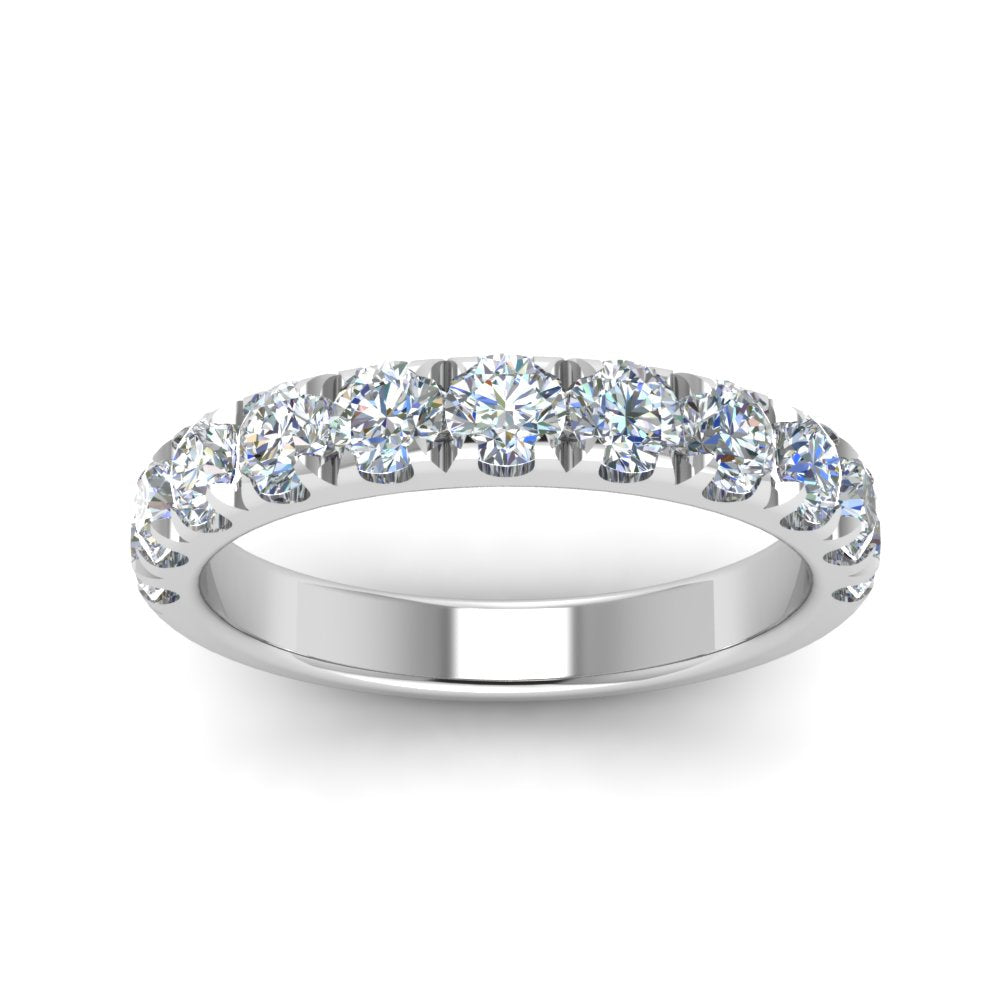 Half Eternity Scalloped Lab Diamond Ring 14K Gold