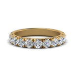 Load image into Gallery viewer, Half Eternity Scalloped Lab Diamond Ring 14K Gold
