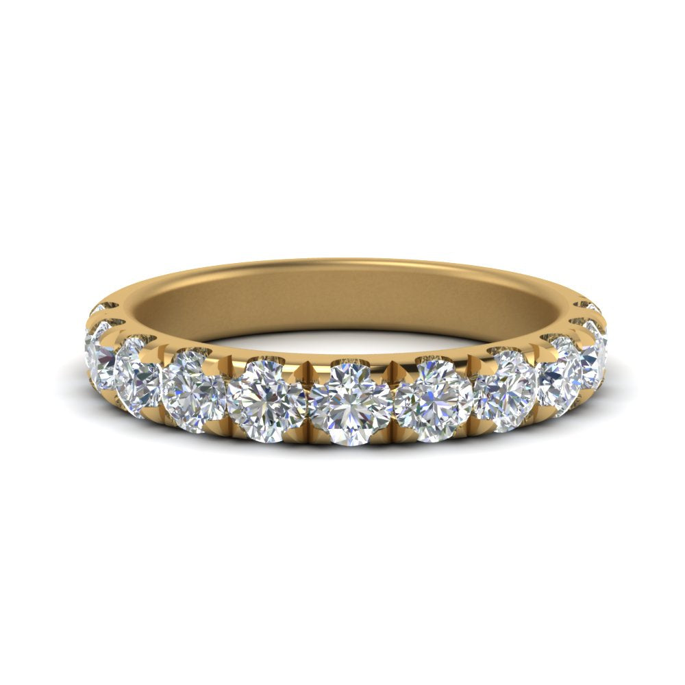 Half Eternity Scalloped Lab Diamond Ring 14K Gold