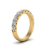 Load image into Gallery viewer, Half Eternity Scalloped Lab Diamond Ring 14K Gold
