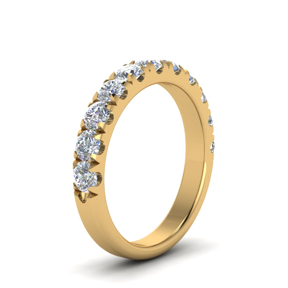 Half Eternity Scalloped Lab Diamond Ring 14K Gold