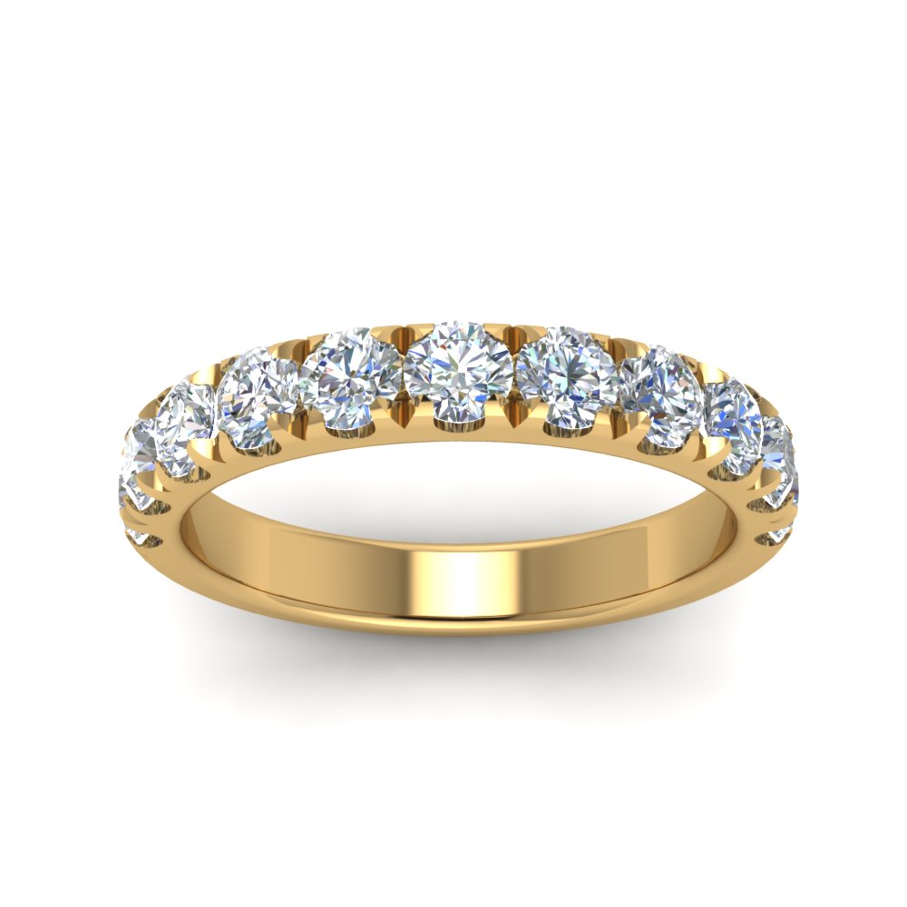 Half Eternity Scalloped Lab Diamond Ring 14K Gold