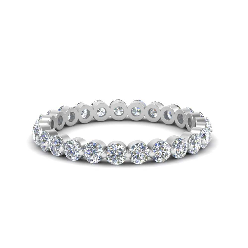 0.50 To 5 Carat Lab Diamond Single Prong Wedding Eternity Ring