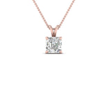 Load image into Gallery viewer, 0.25 Ctw To 1 Ctw Asscher Lab Diamond Solitaire Pendant For Women 14K Gold
