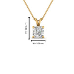 Load image into Gallery viewer, 0.25 Ctw To 1 Ctw Asscher Lab Diamond Solitaire Pendant For Women 14K Gold
