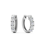 Load image into Gallery viewer, 1 Carat Round Cut Lab Diamond 5 Stone Huggie Earrings 14K Gold
