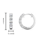 Load image into Gallery viewer, 1 Carat Round Cut Lab Diamond 5 Stone Huggie Earrings 14K Gold
