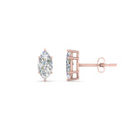 Load image into Gallery viewer, 0.50 To 5 Carat Marquise Lab Created Diamond Stud Earring 14K Gold
