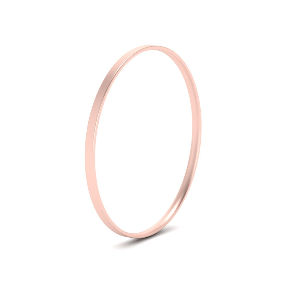 Comfort Fit Light Weight Flat Stacking Mens Band In 14K Rose Gold | Cuts & Carat