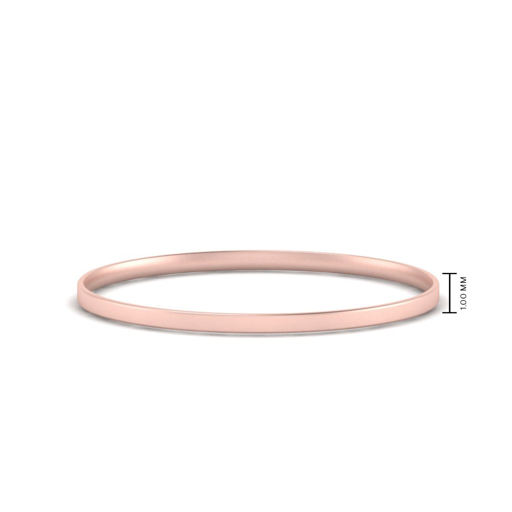 Comfort Fit Light Weight Flat Stacking Mens Band In 14K Rose Gold | Cuts & Carat