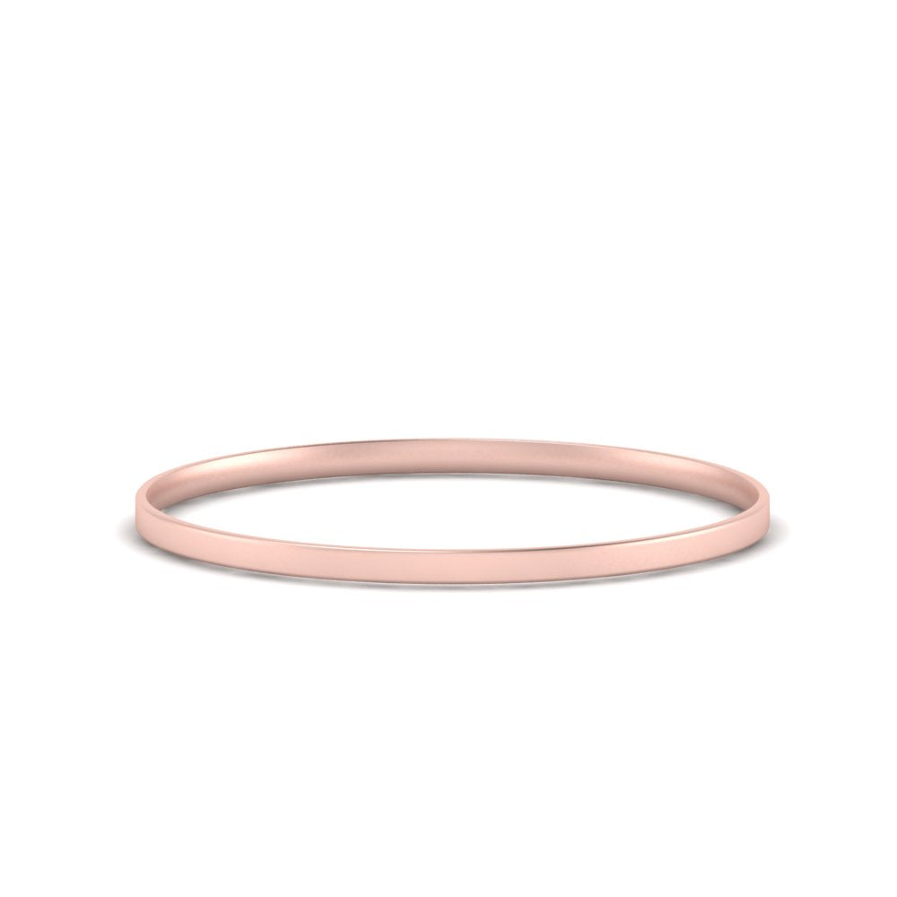 Comfort Fit Light Weight Flat Stacking Mens Band In 14K Rose Gold | Cuts & Carat