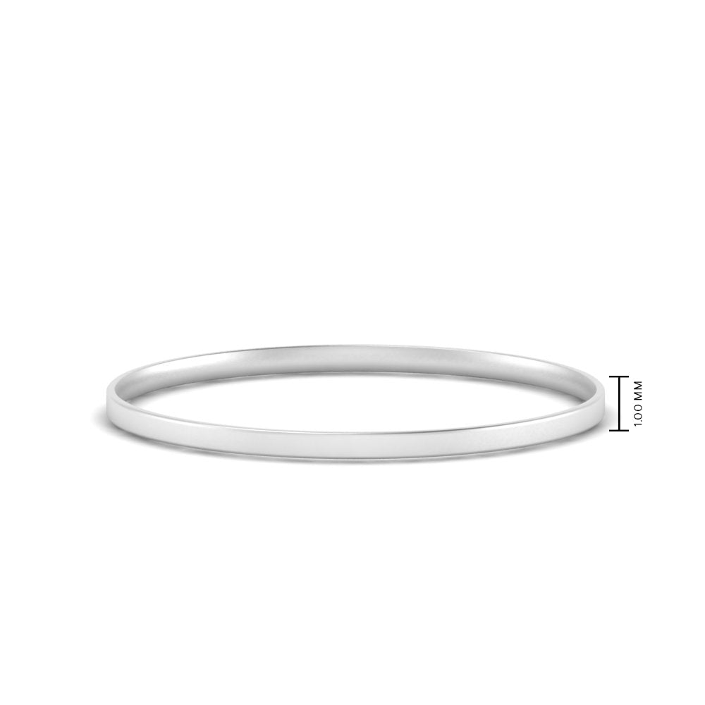 Comfort Fit Light Weight Flat Stacking Mens Band In 14K White Gold | Cuts & Carat