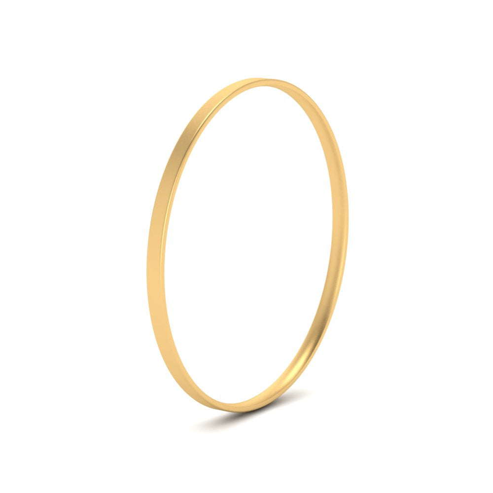 Comfort Fit Light Weight Flat Stacking Mens Band In 14K Yellow Gold | Cuts & Carat